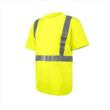 High visibility 100% cotton reflective t-shirt safety reflective uniform shirt